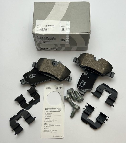 Neue Mini Bremsbeläge hinten für Mini Cooper S D One D First 55-225 kW Neu Original